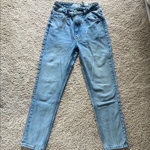 Zara Women's Straight Leg Jeans - Light Blue